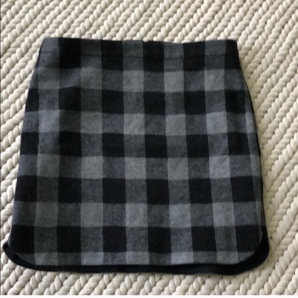 Madewell plaid wool skirt NWT